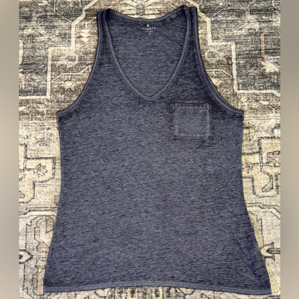 Athleta Heather Gray Burnout‎ Tank Top